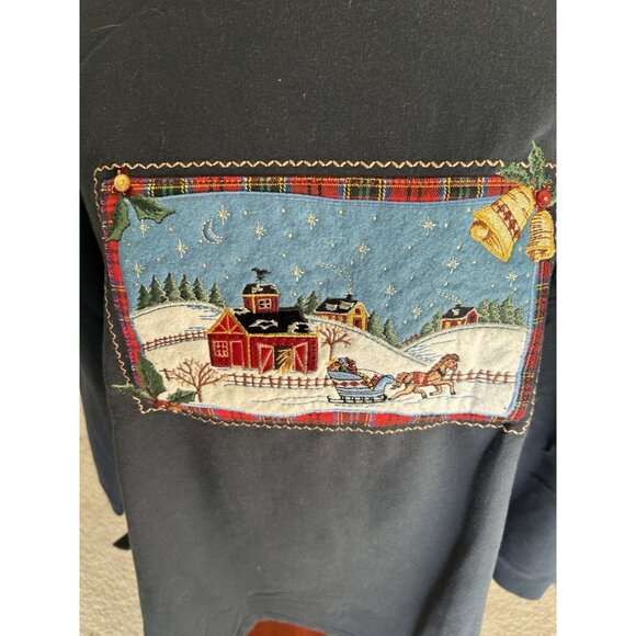 Sweatshirt Winter Christmas Sleigh Ride Holiday Women's XL (14/16) Bobbie Brooks - Picture 10 of 10